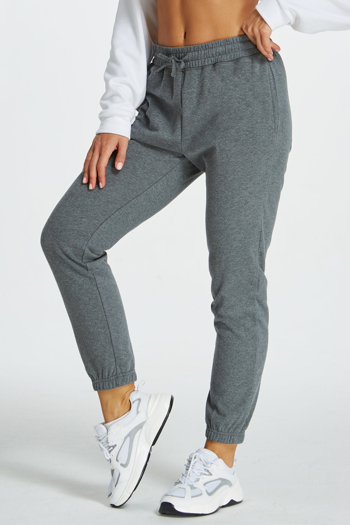 Sweatpants for Women Workout Joggers High Waisted Sweat Pants French Terry Lounge Pants with Drawstring Pockets