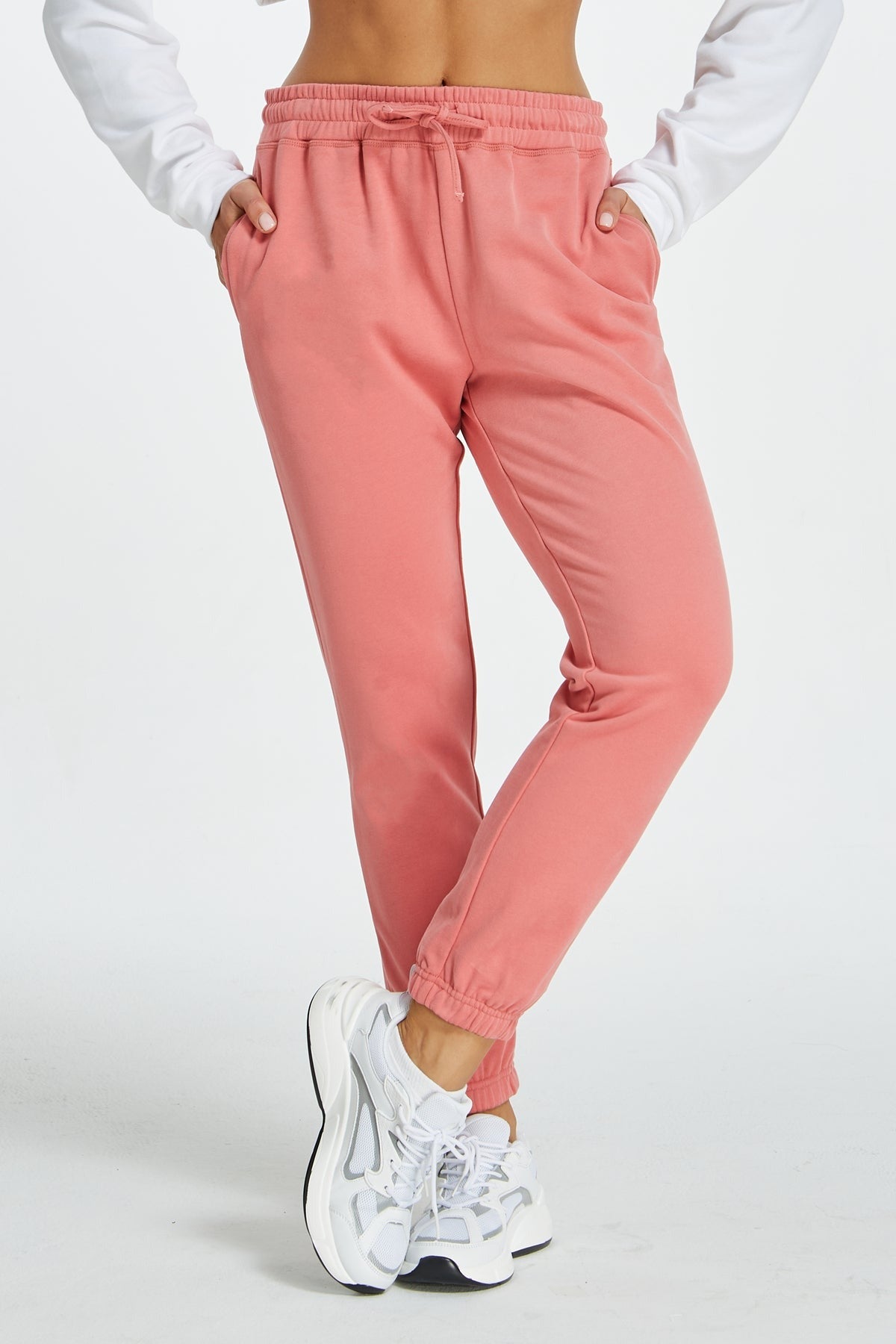 Sweatpants for Women Workout Joggers High Waisted Sweat Pants French Terry Lounge Pants with Drawstring Pockets