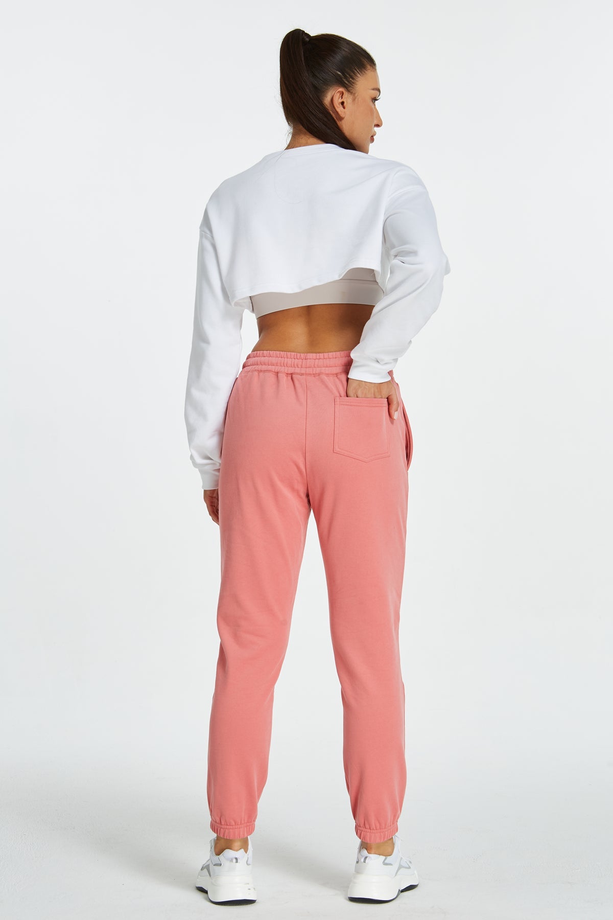 Sweatpants for Women Workout Joggers High Waisted Sweat Pants French Terry Lounge Pants with Drawstring Pockets