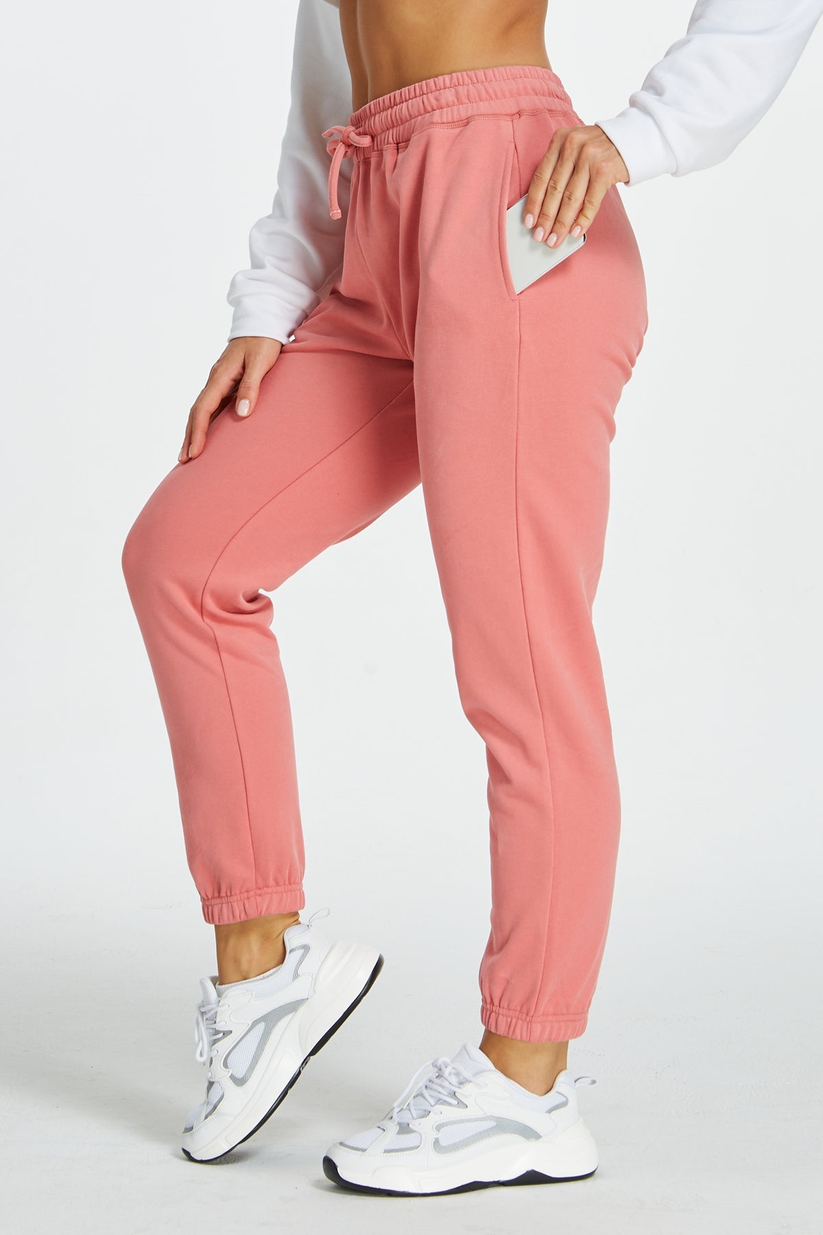 Sweatpants for Women Workout Joggers High Waisted Sweat Pants French Terry Lounge Pants with Drawstring Pockets