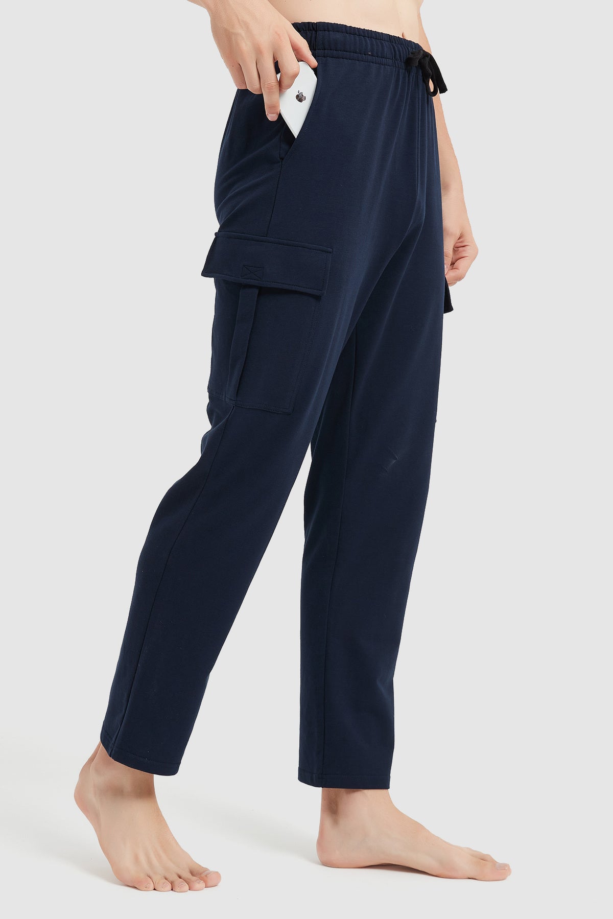 Men's Wide Leg Sweatpants with Cargo Pockets