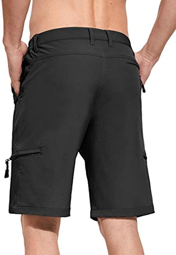 SPECIALMAGIC Men's Hiking Cargo Shorts Quick Dry UPF 50+ Lightweight Camping Water Resistant Shorts with Zipper Pockets
