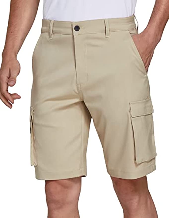 SPECIALMAGIC Mens Hiking Cargo Hybrid Shorts Golf Stretch Lightweight Quick Dry with Pockets