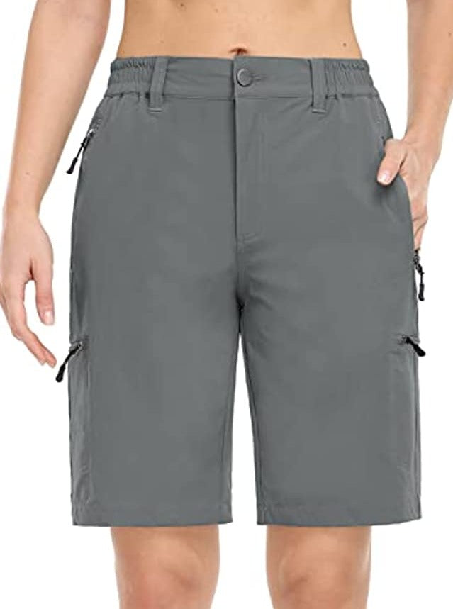 SPECIALMAGIC Women's Hiking Cargo Shorts Lightweight Quick Dry Water Resistant Golf Camping Travel with Pockets