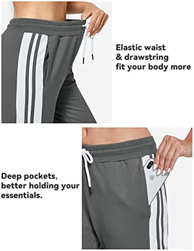 SPECIALMAGIC Capris for Women Capri Sweatpants Capri Joggers Casual Summer Pockets Cropped Pants Elastic Active