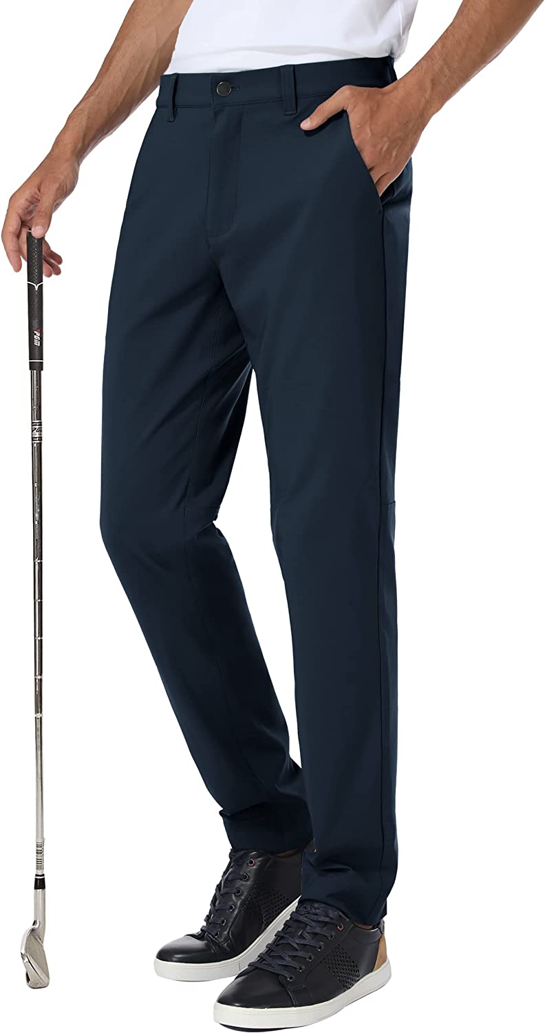 SPECIALMAGIC Stretch Golf Pants Men Slim Fit Dress Waterproof Business Casual Quick Drying Work Pants with Pockets