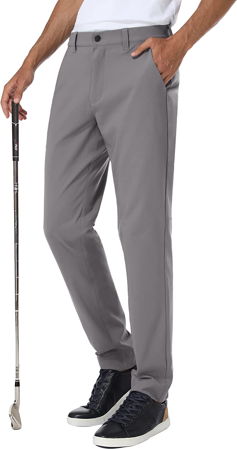 SPECIALMAGIC Stretch Golf Pants Men Slim Fit Dress Waterproof Business Casual Quick Drying Work Pants with Pockets