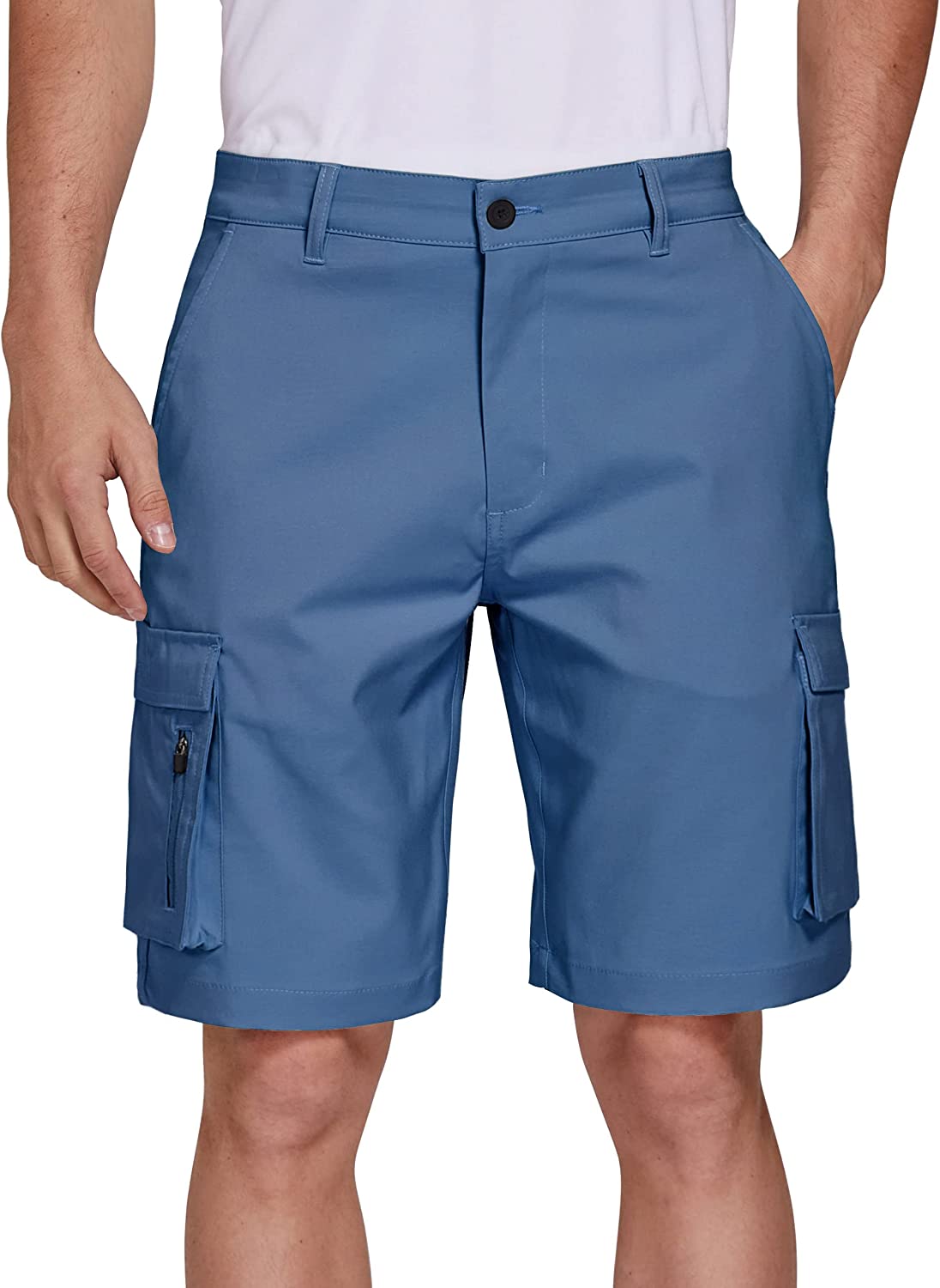 SPECIALMAGIC Mens Hiking Cargo Hybrid Shorts Golf Stretch Lightweight Quick Dry with Pockets