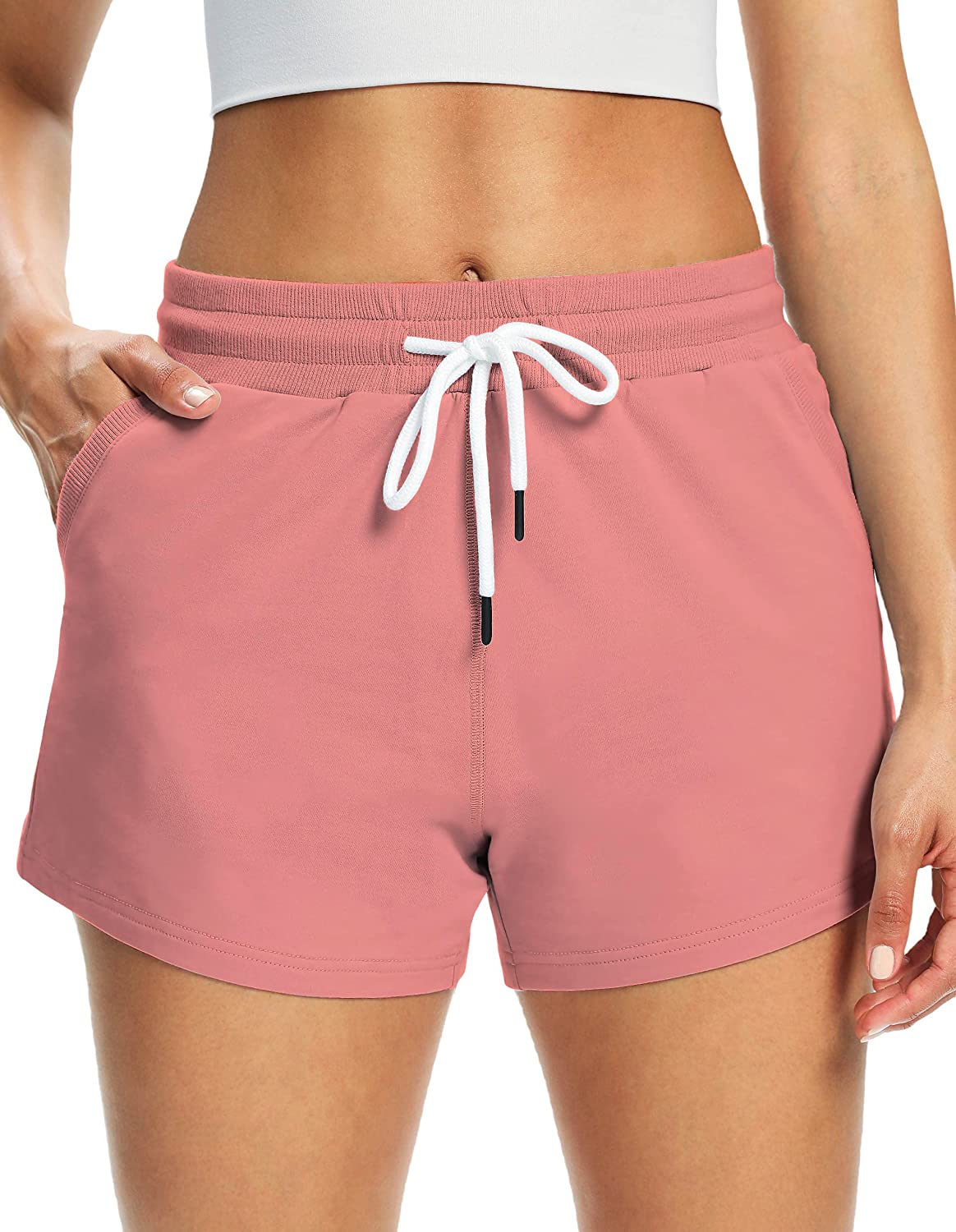 SPECIALMAGIC Sweat Shorts for Women Cotton Shorts with Pockets Running Sweatpants Lounge Sweat Joggers