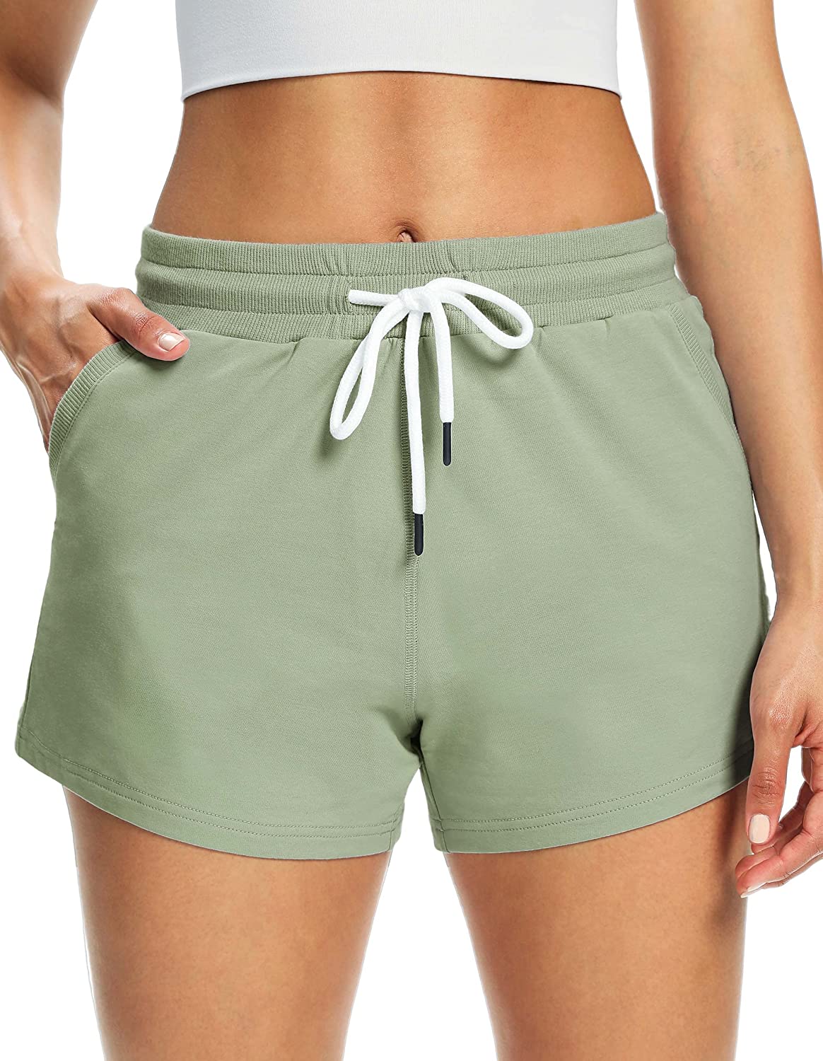 SPECIALMAGIC Sweat Shorts for Women Cotton Shorts with Pockets Running Sweatpants Lounge Sweat Joggers