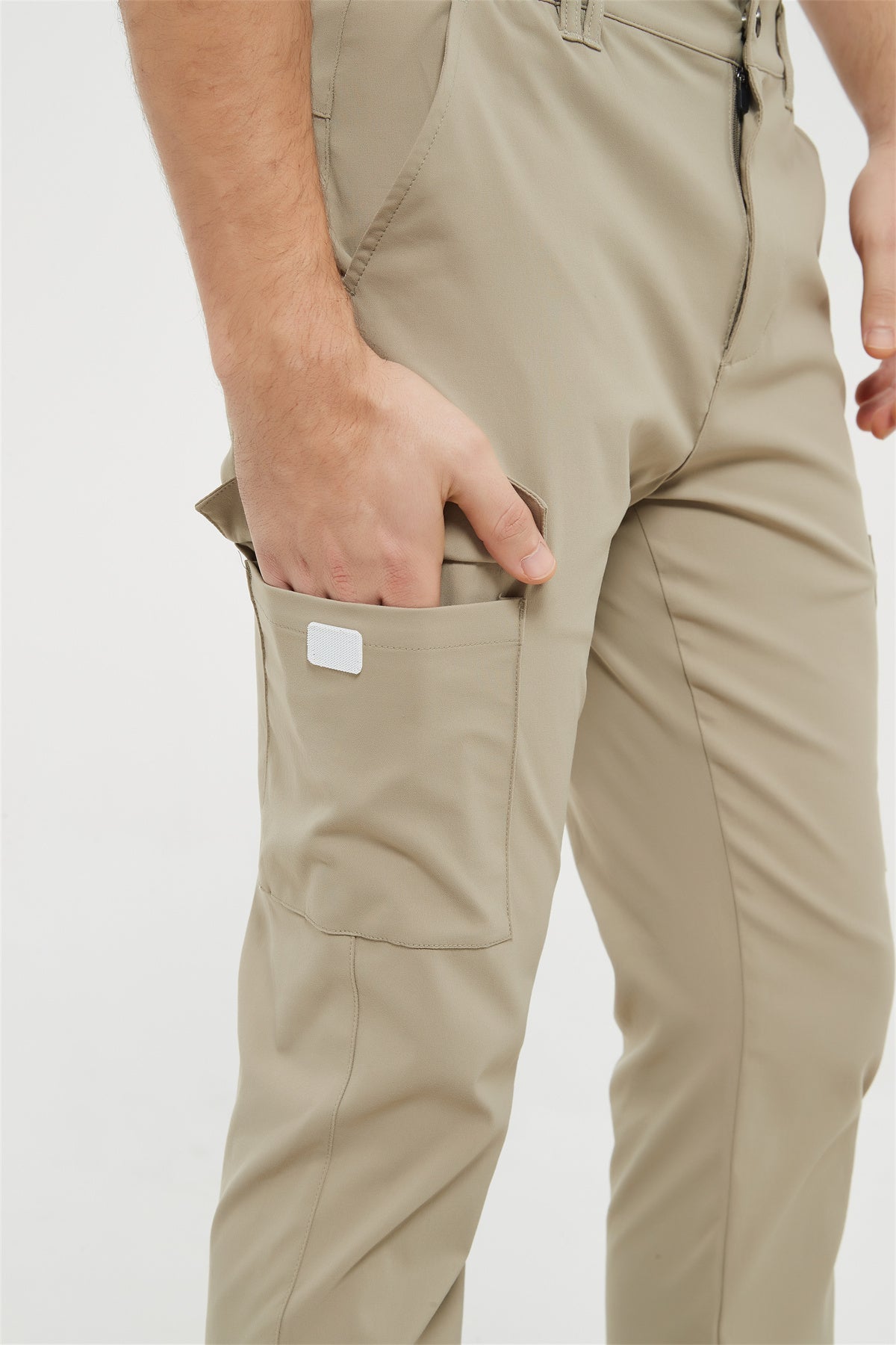 Men's Chino Nylon Work Pants Straight Fit with Pockets