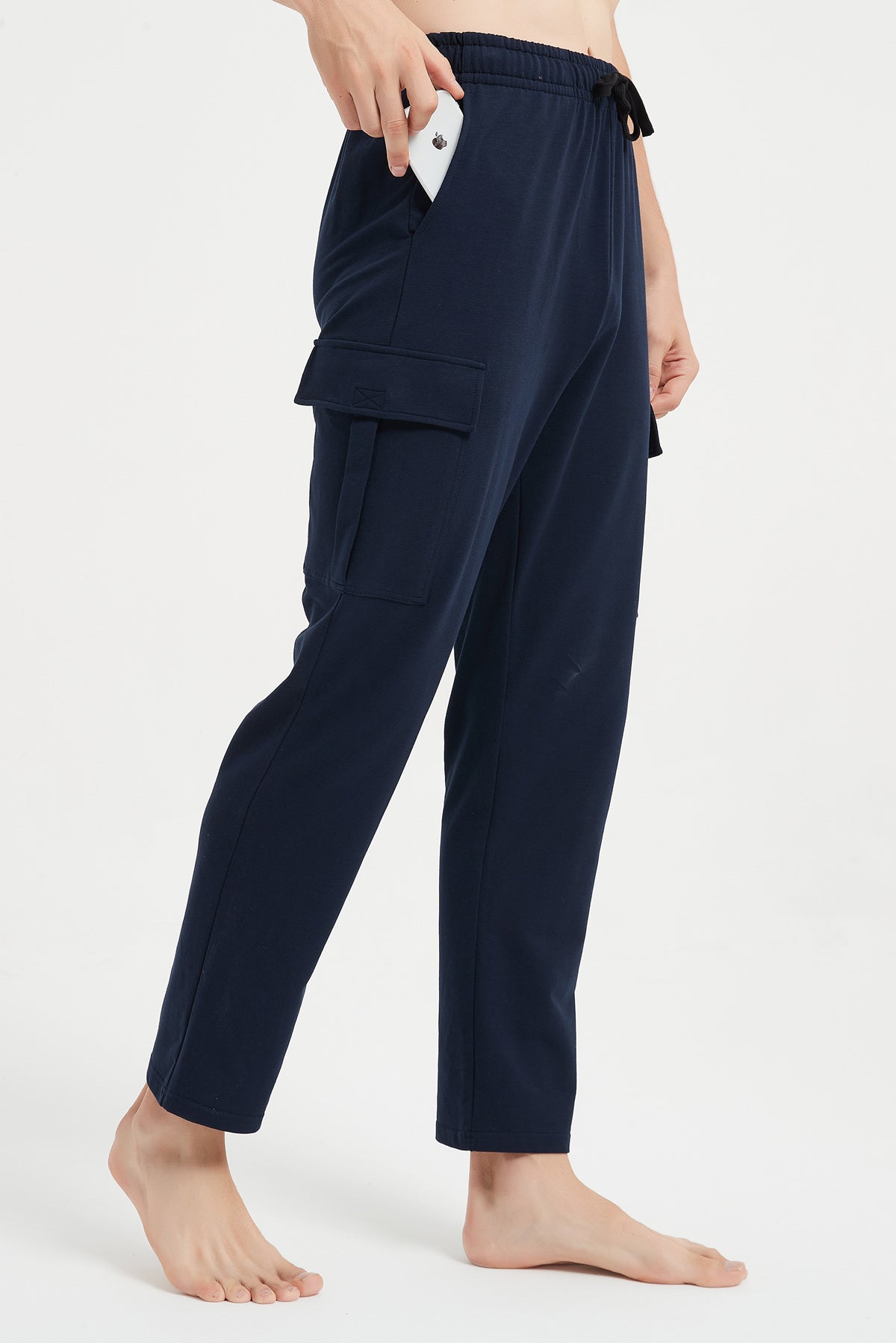 Men's Wide Leg Sweatpants with Cargo Pockets