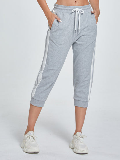 SPECIALMAGIC Capris for Women Capri Sweatpants Capri Joggers Casual Summer Pockets Cropped Pants Elastic Active