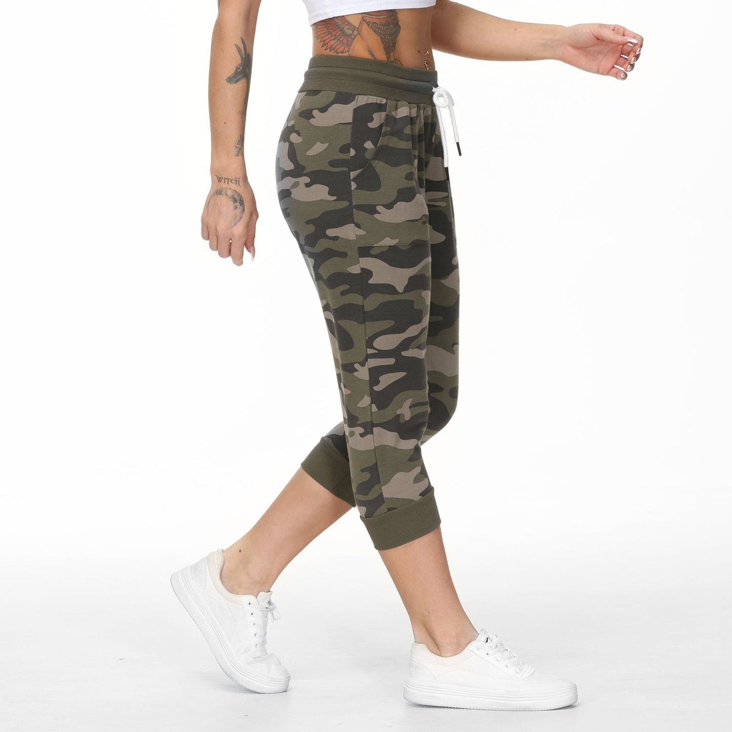 Women's Camouflage Capris with Pockets