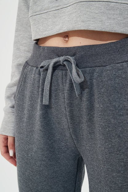 Warm Fleece Stretch Sweatpants with Pockets