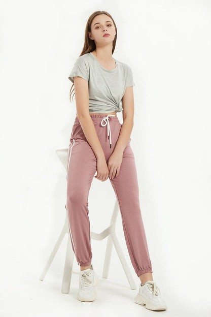 Women's Sweatpants High-Rise Lace Up Joggers