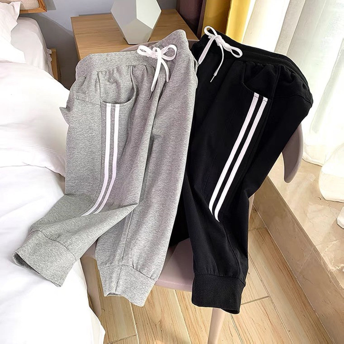 Women's Capri Jogger Cotton Sweat Pants