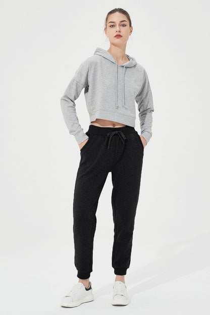 Warm Fleece Stretch Sweatpants with Pockets