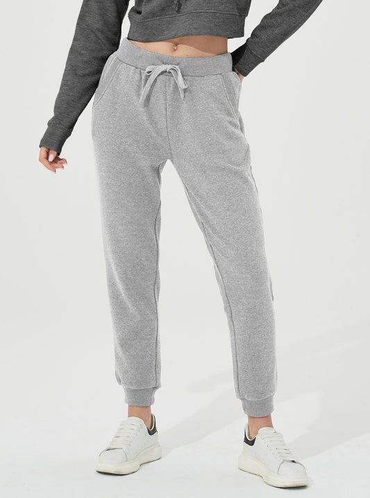 Warm Fleece Stretch Sweatpants with Pockets