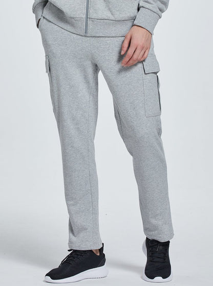 Men's Wide Leg Sweatpants with Cargo Pockets