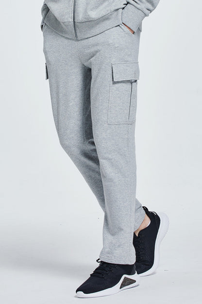 Men's Wide Leg Sweatpants with Cargo Pockets