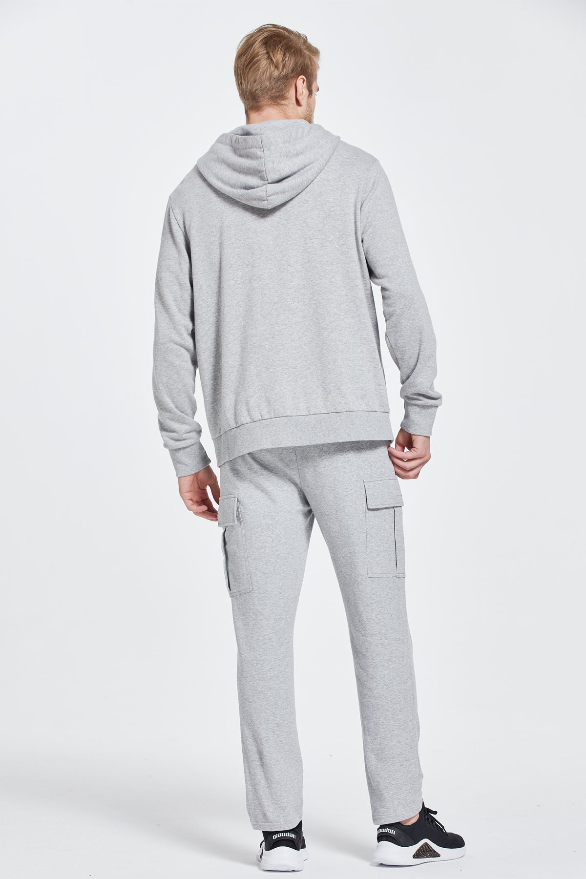 Men's Wide Leg Sweatpants with Cargo Pockets