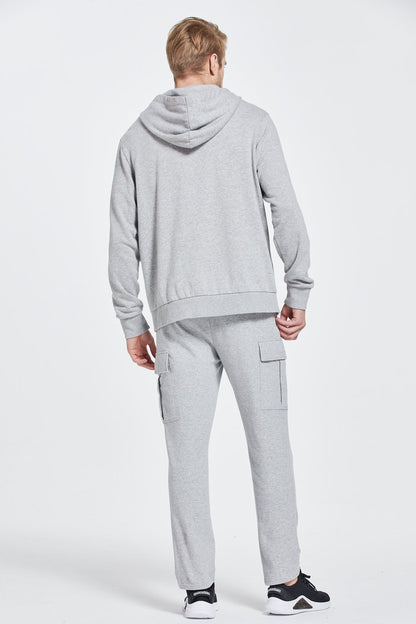 Men's Wide Leg Sweatpants with Cargo Pockets