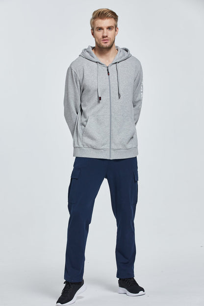 Men's Wide Leg Sweatpants with Cargo Pockets