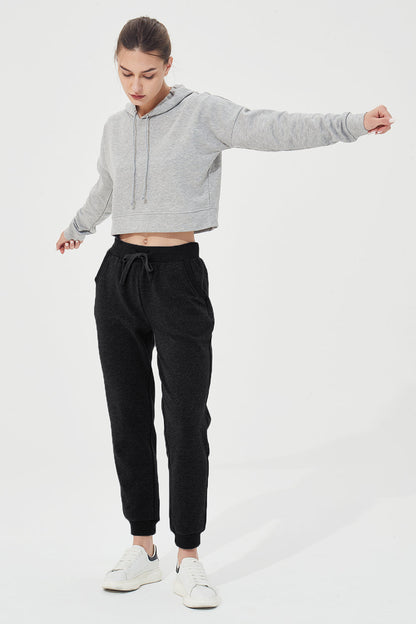 Warm Fleece Stretch Sweatpants with Pockets