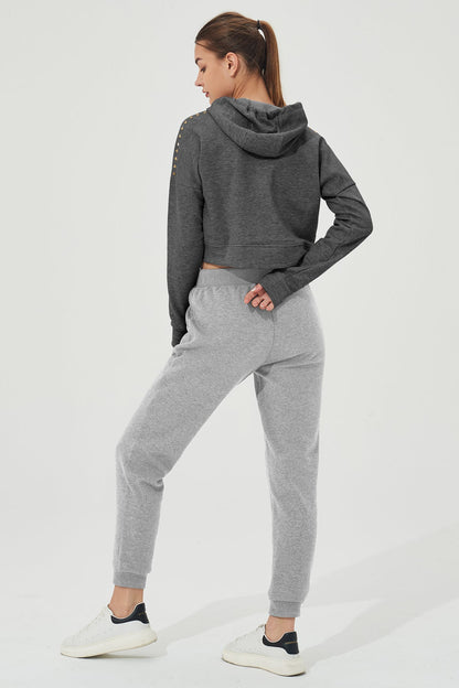 Warm Fleece Stretch Sweatpants with Pockets