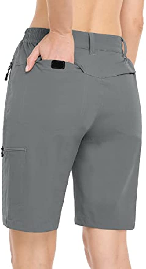 SPECIALMAGIC Women's Hiking Cargo Shorts Lightweight Quick Dry Water Resistant Golf Camping Travel with Pockets