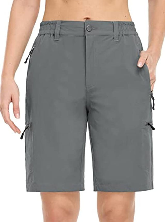 SPECIALMAGIC Women's Hiking Cargo Shorts Lightweight Quick Dry Water Resistant Golf Camping Travel with Pockets