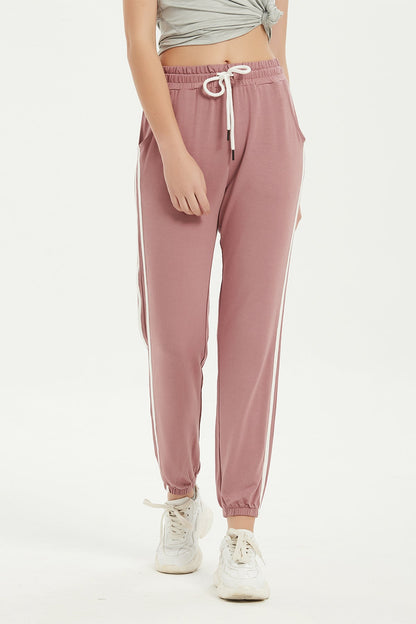 Women's Sweatpants High-Rise Lace Up Joggers