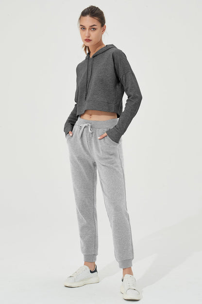 Warm Fleece Stretch Sweatpants with Pockets