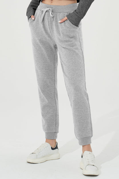 Warm Fleece Stretch Sweatpants with Pockets