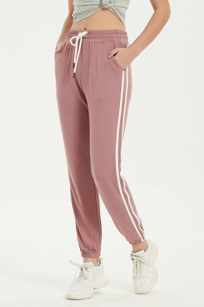 Women's Sweatpants High-Rise Lace Up Joggers
