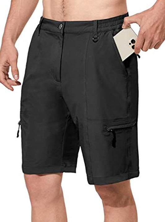SPECIALMAGIC Men's Hiking Cargo Shorts Quick Dry UPF 50+ Lightweight Camping Water Resistant Shorts with Zipper Pockets