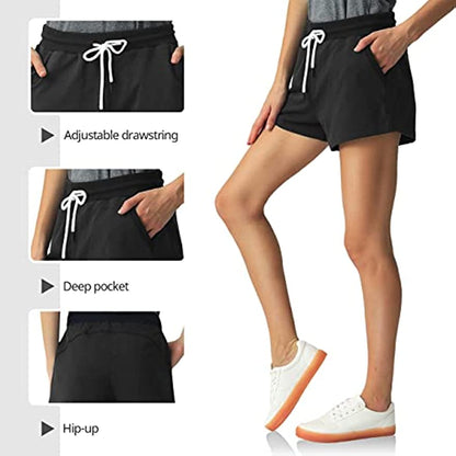 SPECIALMAGIC Sweat Shorts for Women Cotton Shorts with Pockets Running Sweatpants Lounge Sweat Joggers