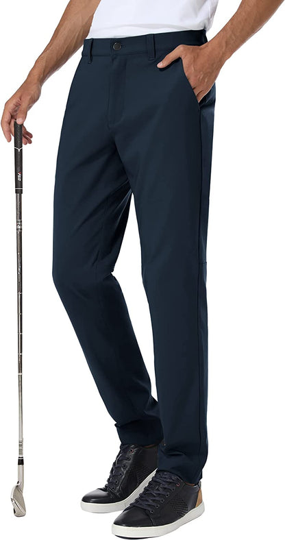 SPECIALMAGIC Stretch Golf Pants Men Slim Fit Dress Waterproof Business Casual Quick Drying Work Pants with Pockets