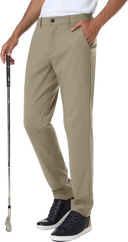 SPECIALMAGIC Stretch Golf Pants Men Slim Fit Dress Waterproof Business Casual Quick Drying Work Pants with Pockets
