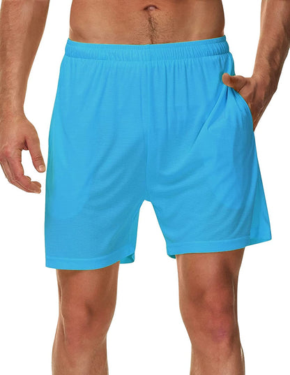 SPECIALMAGIC Mens Running Shorts with Liner 5 Inch Neon Athletic Shorts Quick Dry Workout Basketball Shorts with Pockets