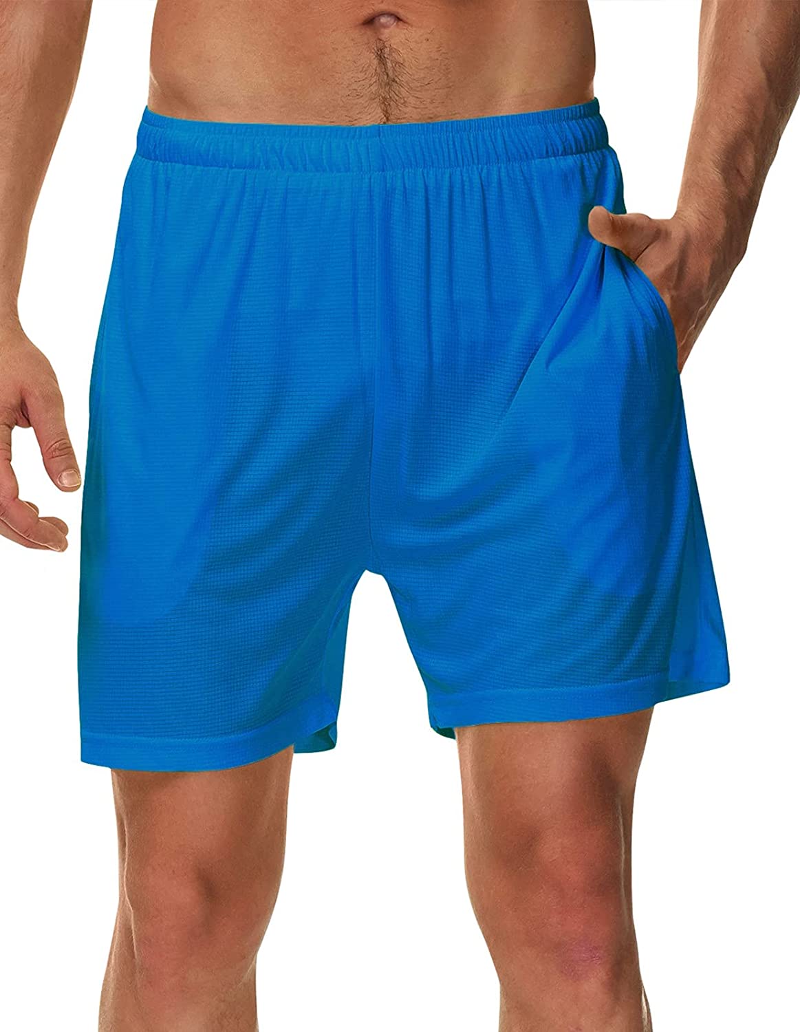 SPECIALMAGIC Mens Running Shorts with Liner 5 Inch Neon Athletic Shorts Quick Dry Workout Basketball Shorts with Pockets