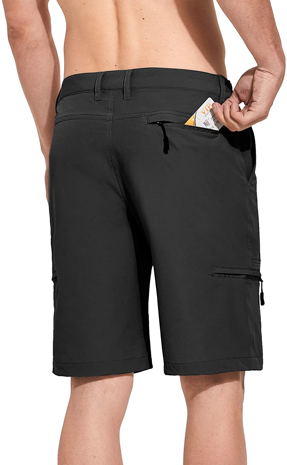 Men's Hiking Cargo Shorts Quick Dry with Zipper Pockets