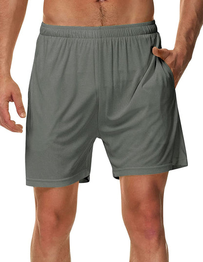 SPECIALMAGIC Mens Running Shorts with Liner 5 Inch Neon Athletic Shorts Quick Dry Workout Basketball Shorts with Pockets