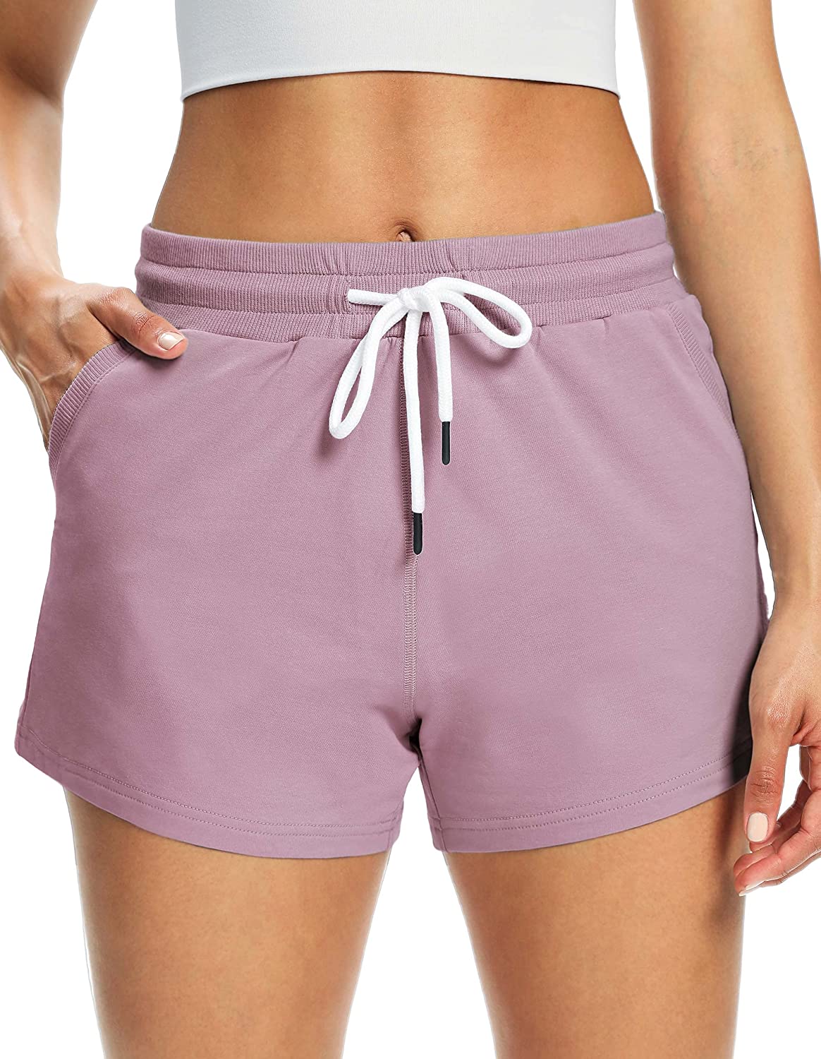 SPECIALMAGIC Sweat Shorts for Women Cotton Shorts with Pockets Running Sweatpants Lounge Sweat Joggers