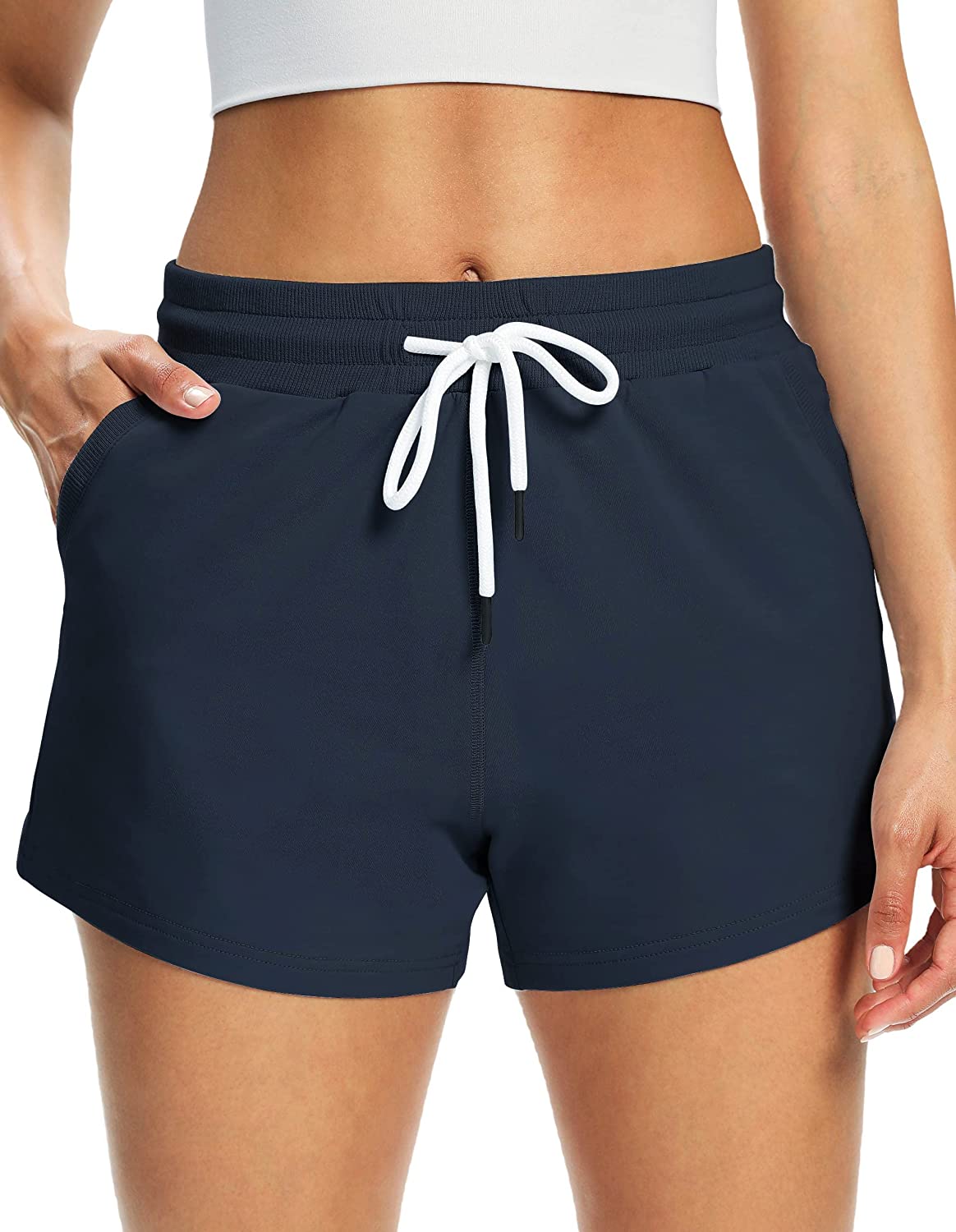 SPECIALMAGIC Sweat Shorts for Women Cotton Shorts with Pockets Running Sweatpants Lounge Sweat Joggers