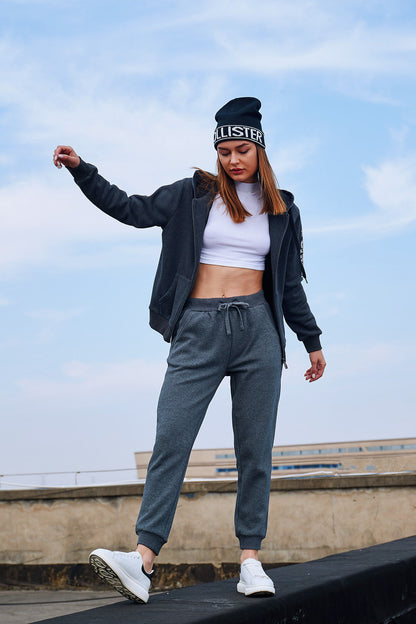 Warm Fleece Stretch Sweatpants with Pockets