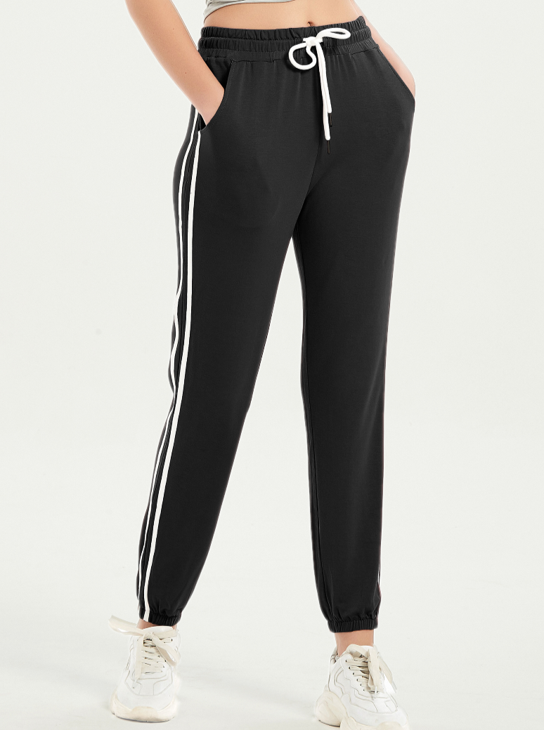 Women Sweatpants High-Rise Lace Up Joggers
