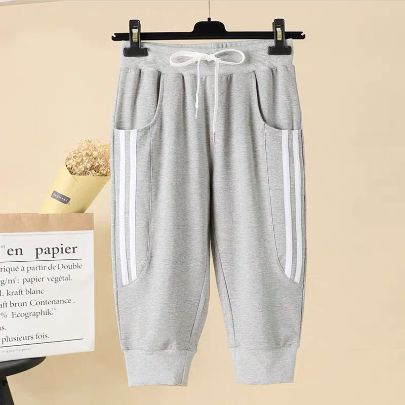 Women's Capri Jogger Cotton Sweat Pants