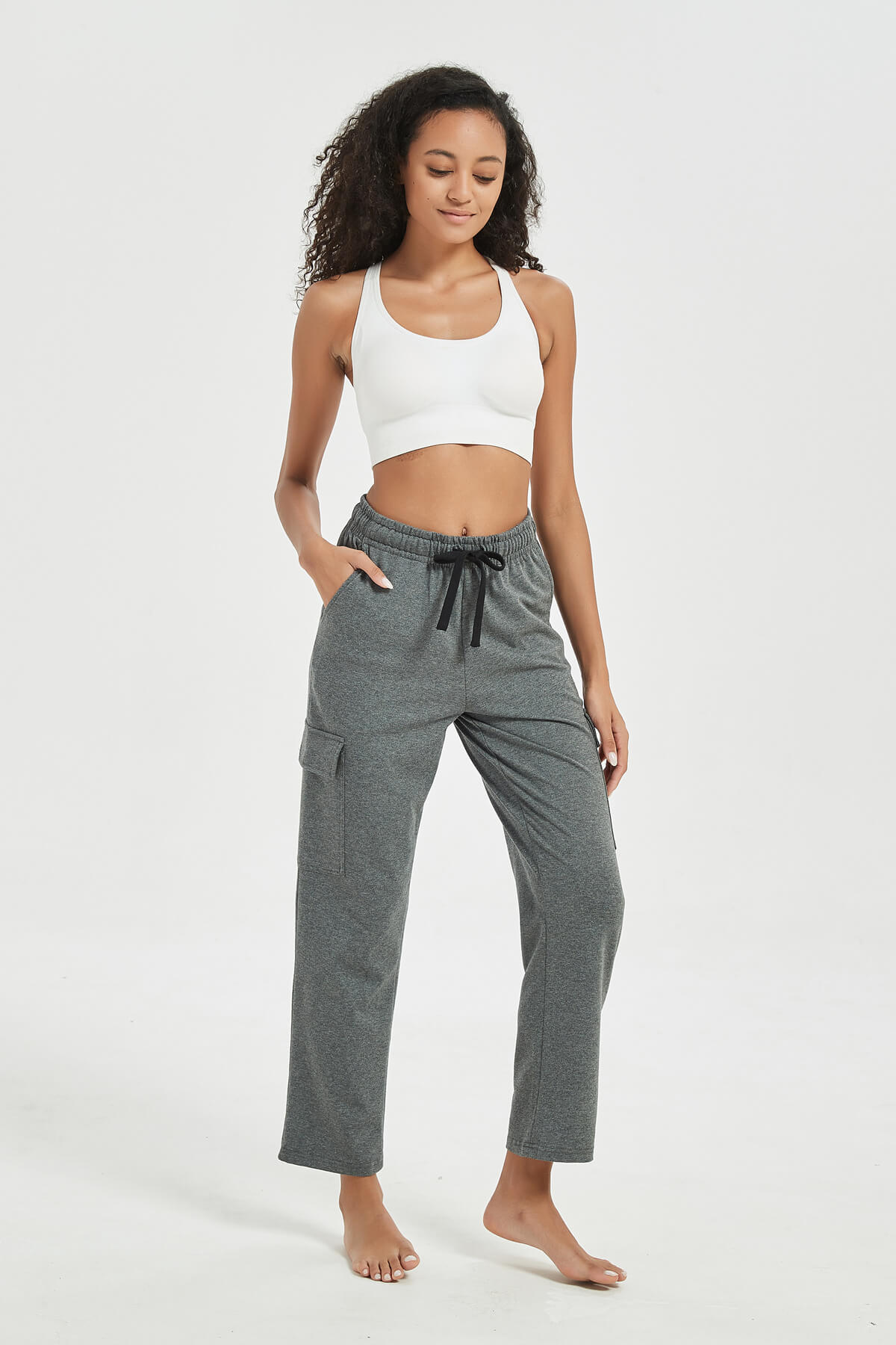Women's Straight Cut Wide Leg Sweat Pants